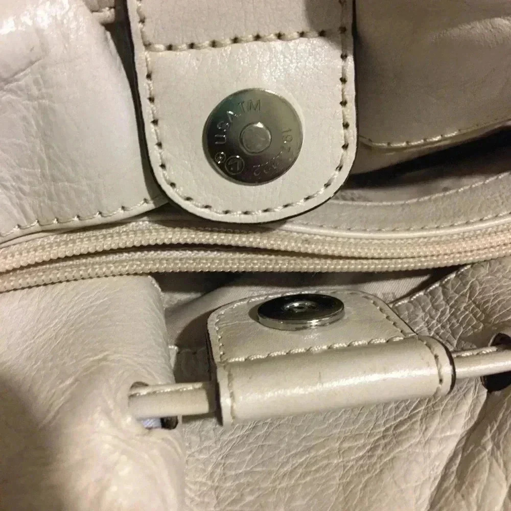 Michael kors master  leather mix satchel handbag - Picture 7 of 8